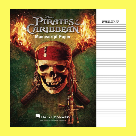 Pirates Of The Caribbean Manuscript Book - 6 Wide Staves (32 pages)