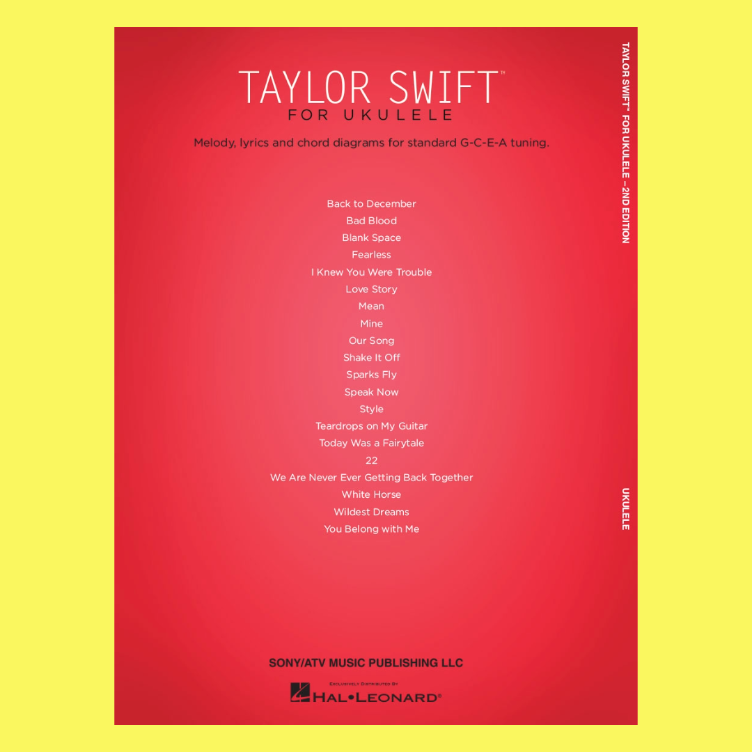 Taylor Swift For Ukulele Songbook