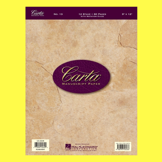 Carta Manuscript No. 13 Book - 12 Staves (80 pages)