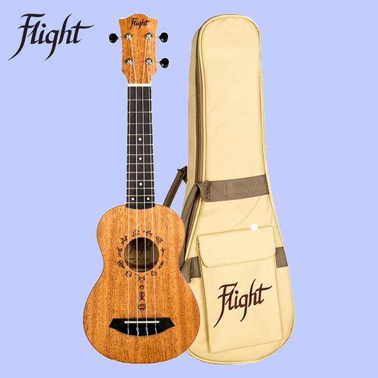 Flight DUS371 Mahogany Soprano Ukulele with Padded Gig Bag