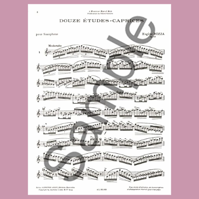 Eugene Bozza - 12 Etudes Caprices Saxophone Solo Book