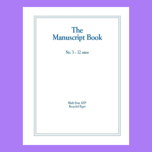 The Manuscript Book 3 - 12 Staves, Stapled, Recycled Paper (20 pages)