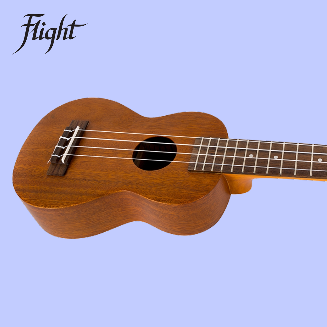 Flight LUS5 Solid Mahogany Concert Scale Long Neck Soprano Ukulele