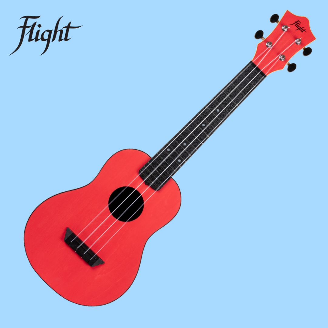 Flight TUC-35 Red Travel Concert Ukulele with Gig Bag