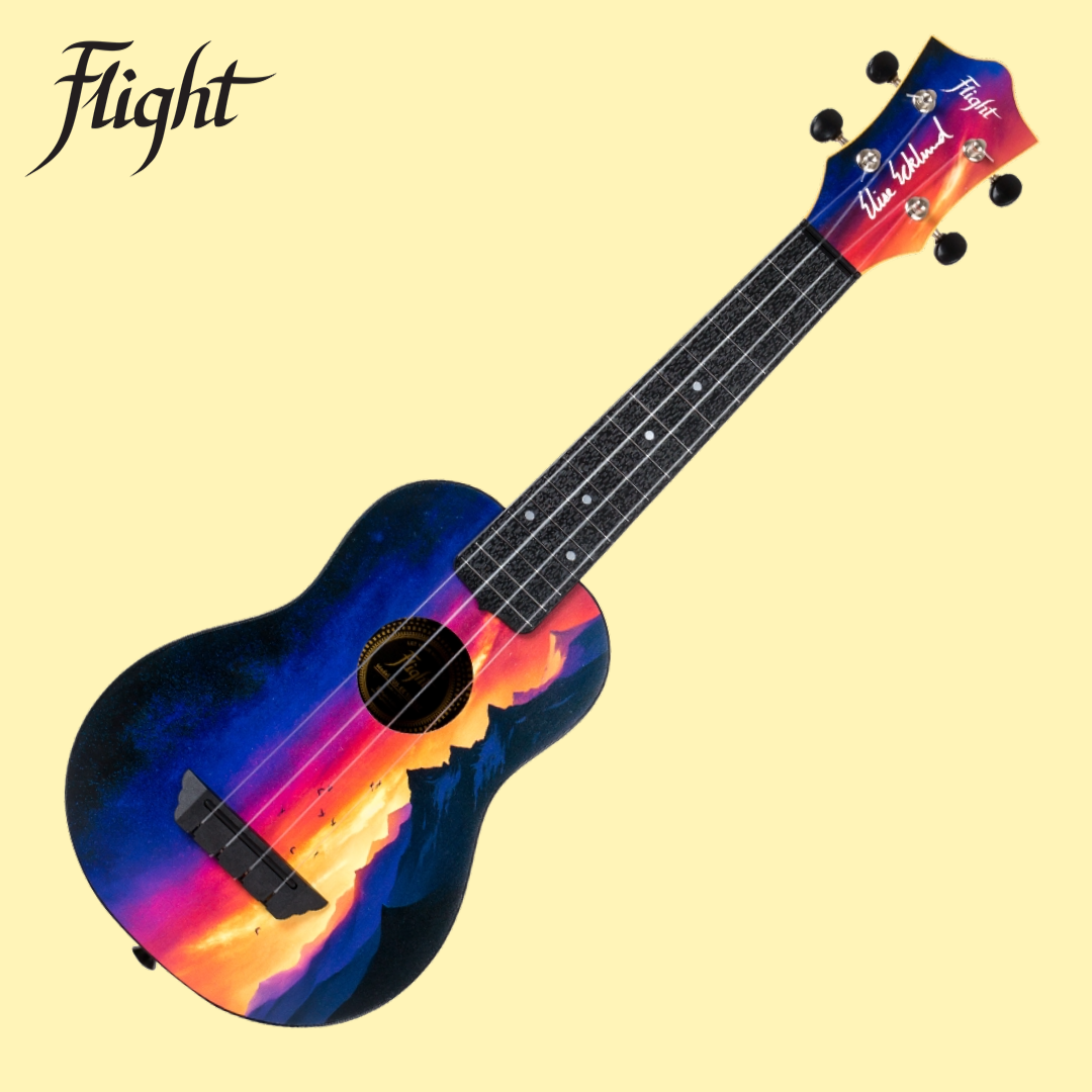 Flight TUS-EE Sunset Elise Ecklund Travel Soprano Ukulele with Gig Bag