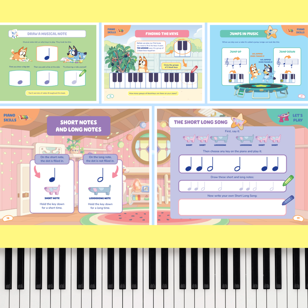 Bluey - First Ever Piano Book with Stickers - New Coming Early November 2025