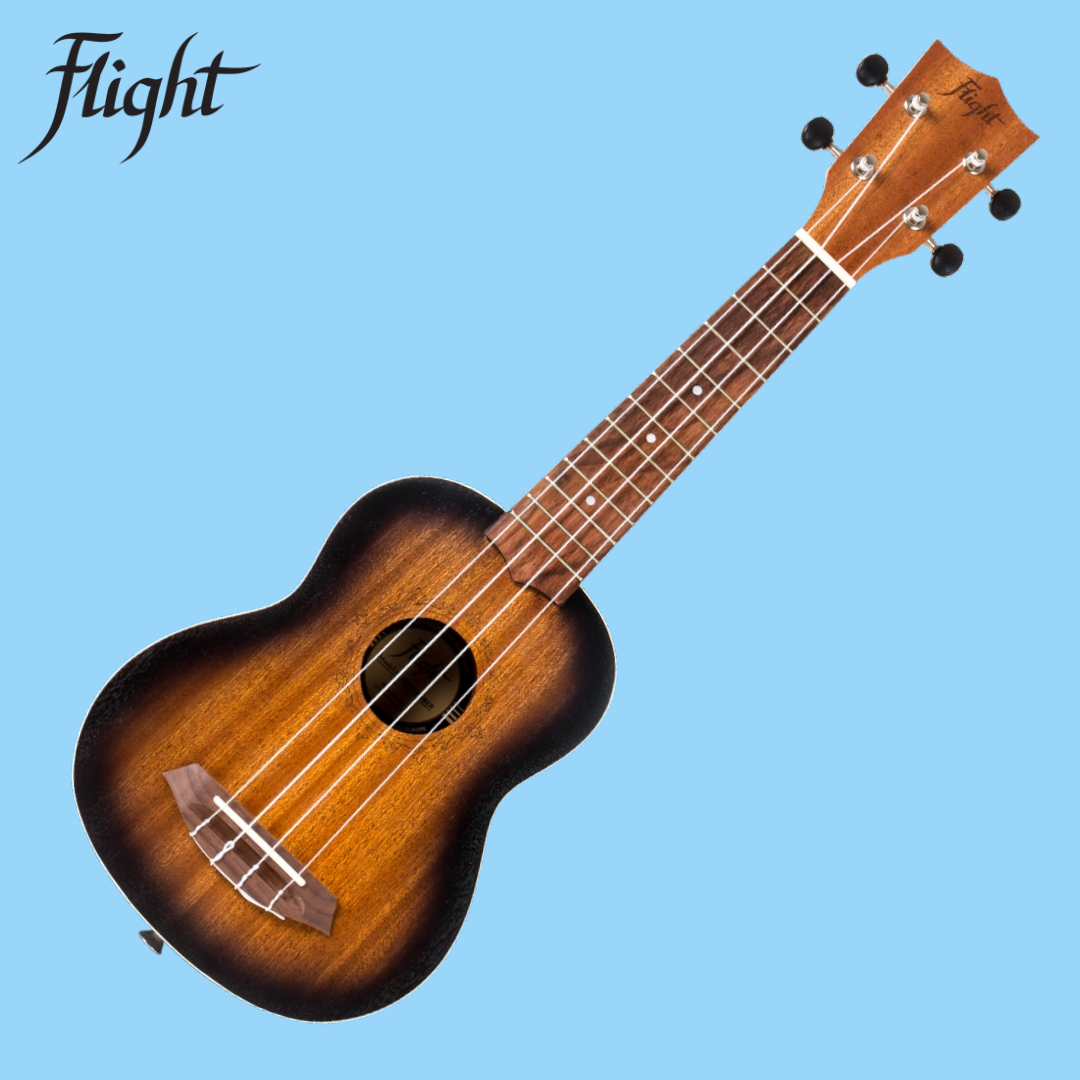 Flight NUS380 Amber Soprano Ukulele with Gig Bag
