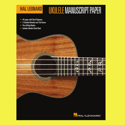 Hal Leonard - Ukulele Manuscript Standard Notation and Tablature Book (64 pages)
