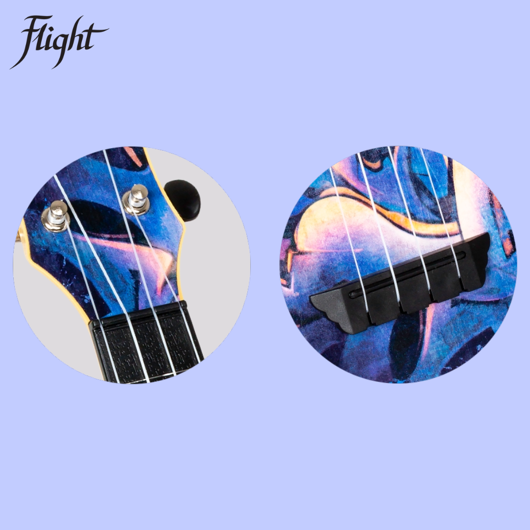 Flight TUS40 ABS Travel Soprano Ukulele Graffiti with Gig Bag