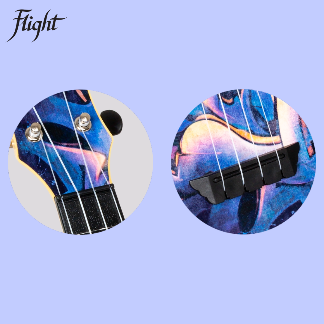 Flight TUS40 ABS Travel Soprano Ukulele Graffiti with Travel Bag