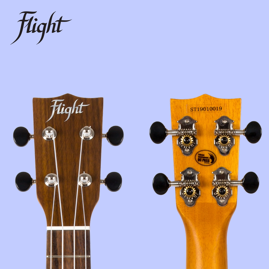 Flight LUS5 Solid Mahogany Concert Scale Long Neck Soprano Ukulele