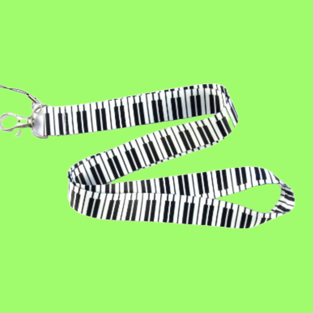 Piano Keys Treble Clef Lanyard -(45cm)