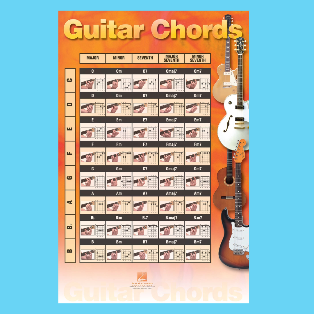 Guitar Chords Wall Chart - (22 inch x 34 inch)