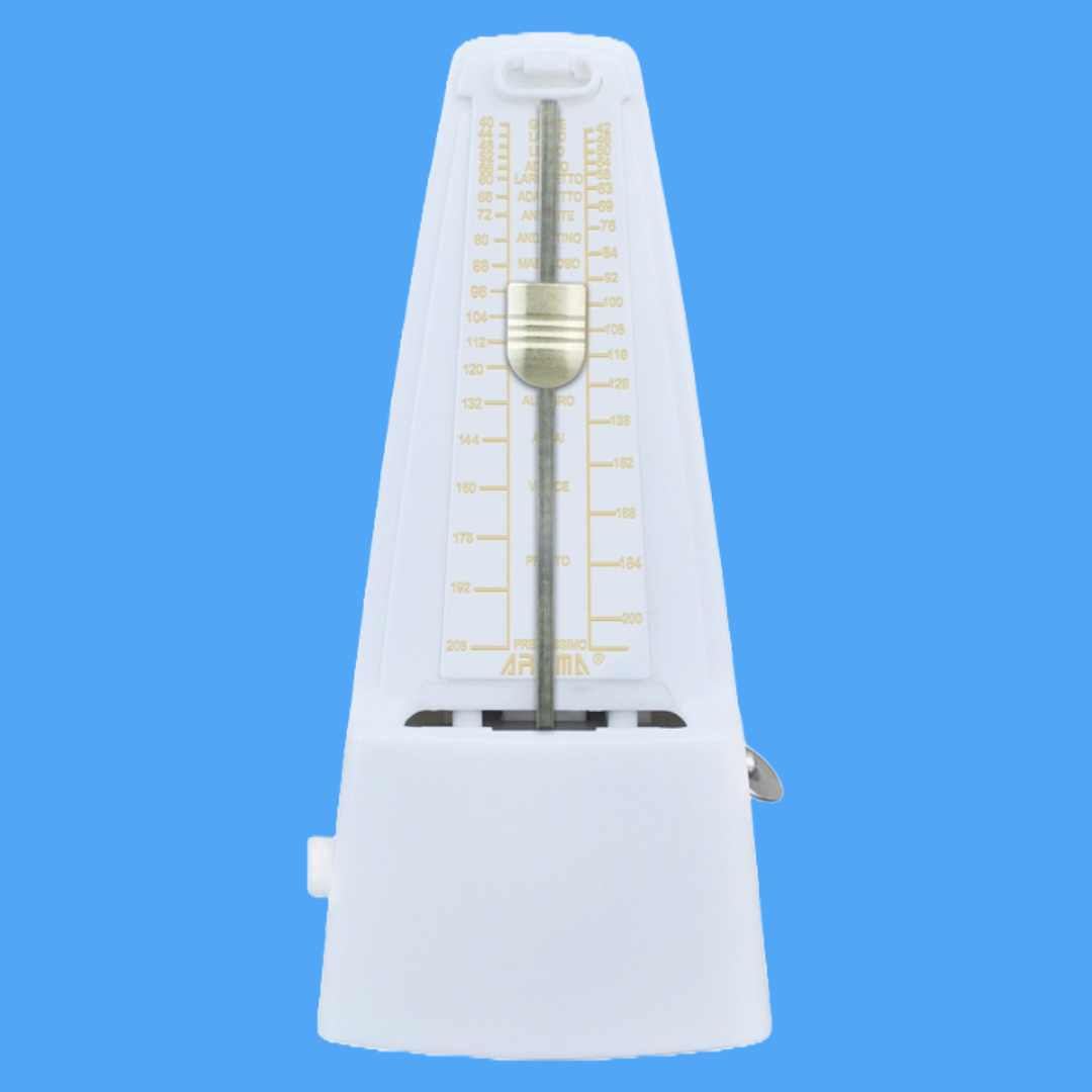 Aroma AM707 Mechanical Metronome (White)