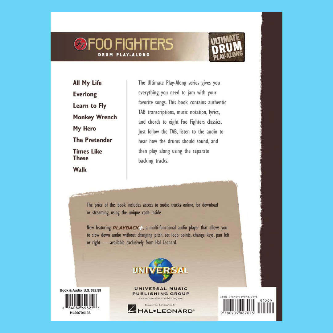 Foo Fighters Ultimate Drum Play Along Book/Ola