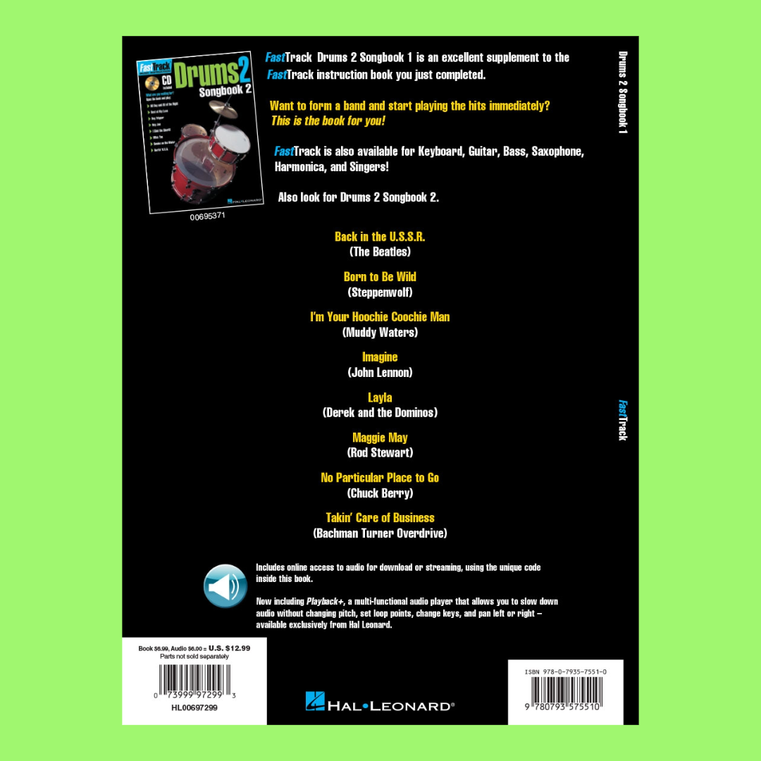 FastTrack Drums - Songbook 1, Level 2 Book/Ola