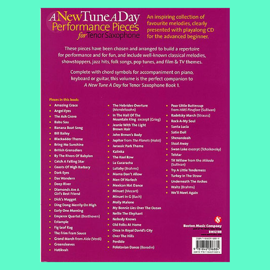 A New Tune A Day- Tenor Saxophone Performance Pieces Book/Cd (66 Songs)