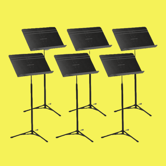 Manhasset Voyager Concertino Short Shaft Collapsible Music Stand in Black - Box of 6 Stands