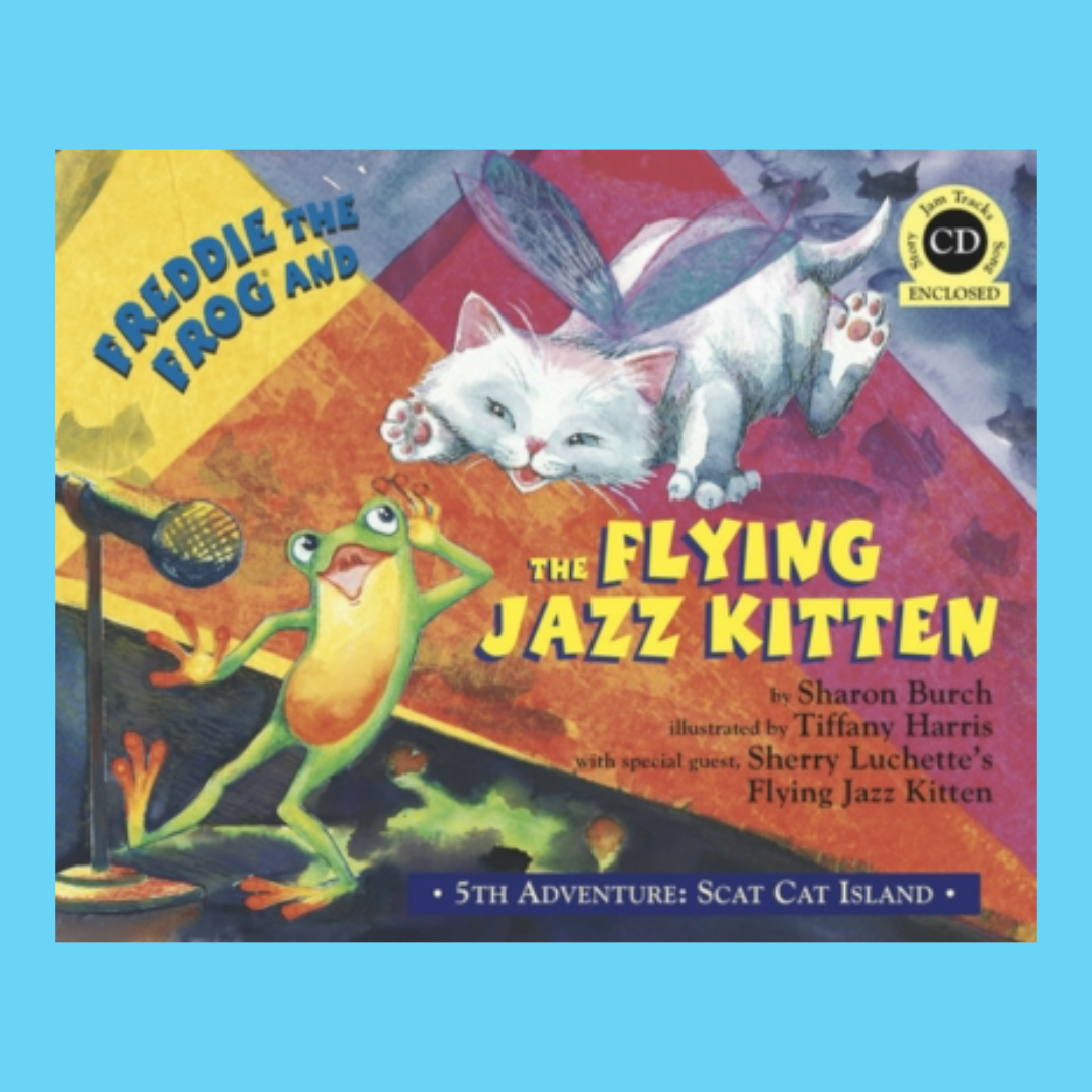 Freddie The Frog Teacher Jazz Set - The Flying Jazz Kitten & Scat Singing Book and Flash Cards
