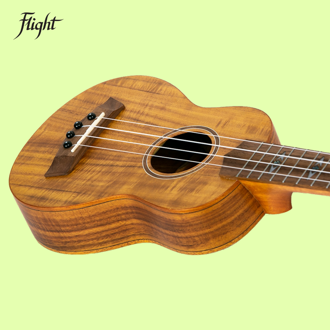 Flight DUS440 Soprano Acacia Ukulele Satin Finish with Gig Bag