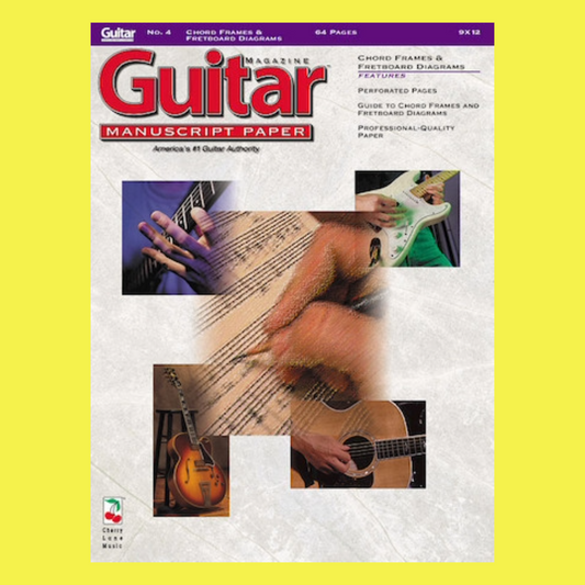 Guitar Magazine Manuscript Paper No 4 - 64 pages with Chord/Fretboard Diagrams