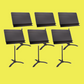 Manhasset Orchestral Short Shaft Concertino Music Stand in Black - Box of 6 Stands