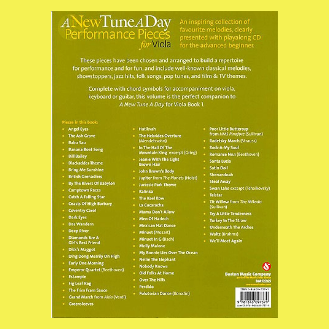 A New Tune A Day - Performance Pieces Viola Book and Cd (66 Songs)