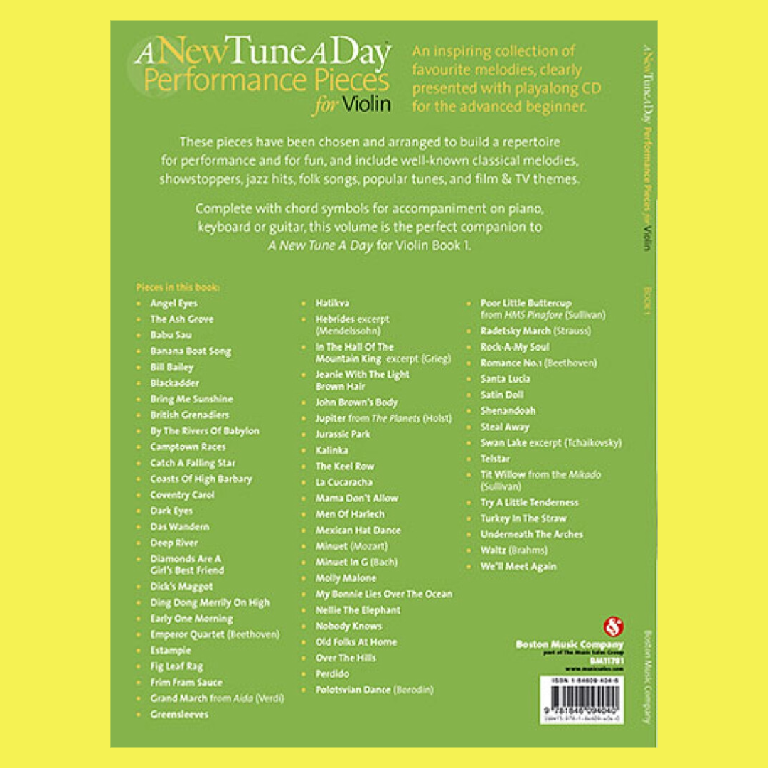 A New Tune A Day - Violin Performance Pieces Book/Cd (66 Songs)