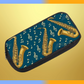 3 Saxophones Design - Music Bag/Pencil Case (Blue)