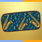 3 Saxophones Design - Music Bag/Pencil Case (Blue)