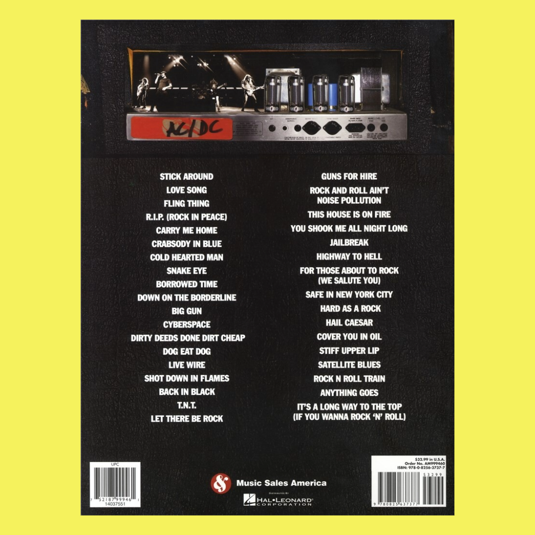 AC/DC - Backtracks Guitar Tab Book – Music2u.com.au
