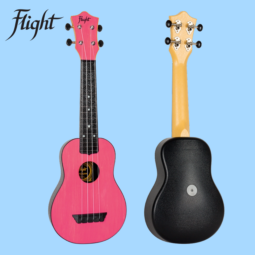 Flight TUS35 ABS Travel Soprano Pink Ukulele with Gig Bag