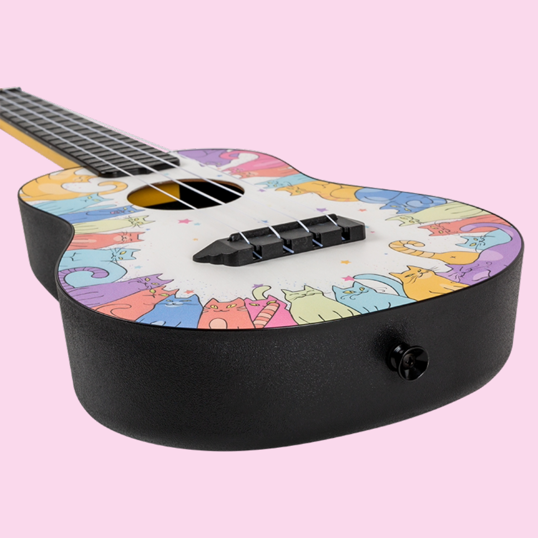 Flight TUC-Kitty Print Travel Concert Ukulele with Gig Bag