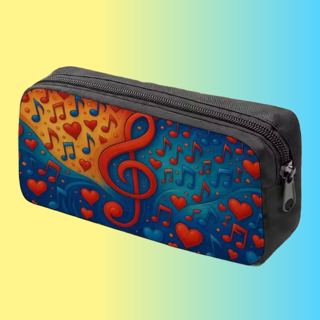 Red Treble Clef - Music Bag/Pencil Case