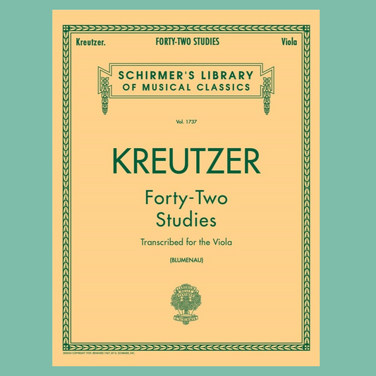 Kreutzer - 42 Studies Transcribed for the Viola Book