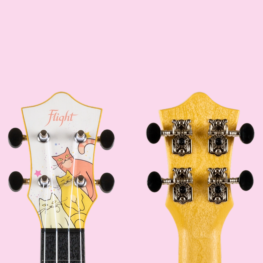 Flight TUC-Kitty Print Travel Concert Ukulele with Gig Bag