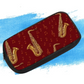 Red and Gold Saxophone Music Bag/Pencil Case