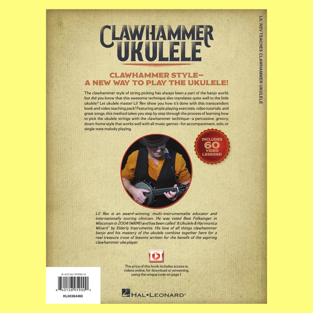 Lil' Rev Teaches Clawhammer Ukulele Book/Olm