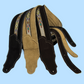 Franklin Southwest 2.5" Guitar Strap Black Suede with Hitch Weave & Natural Stitching