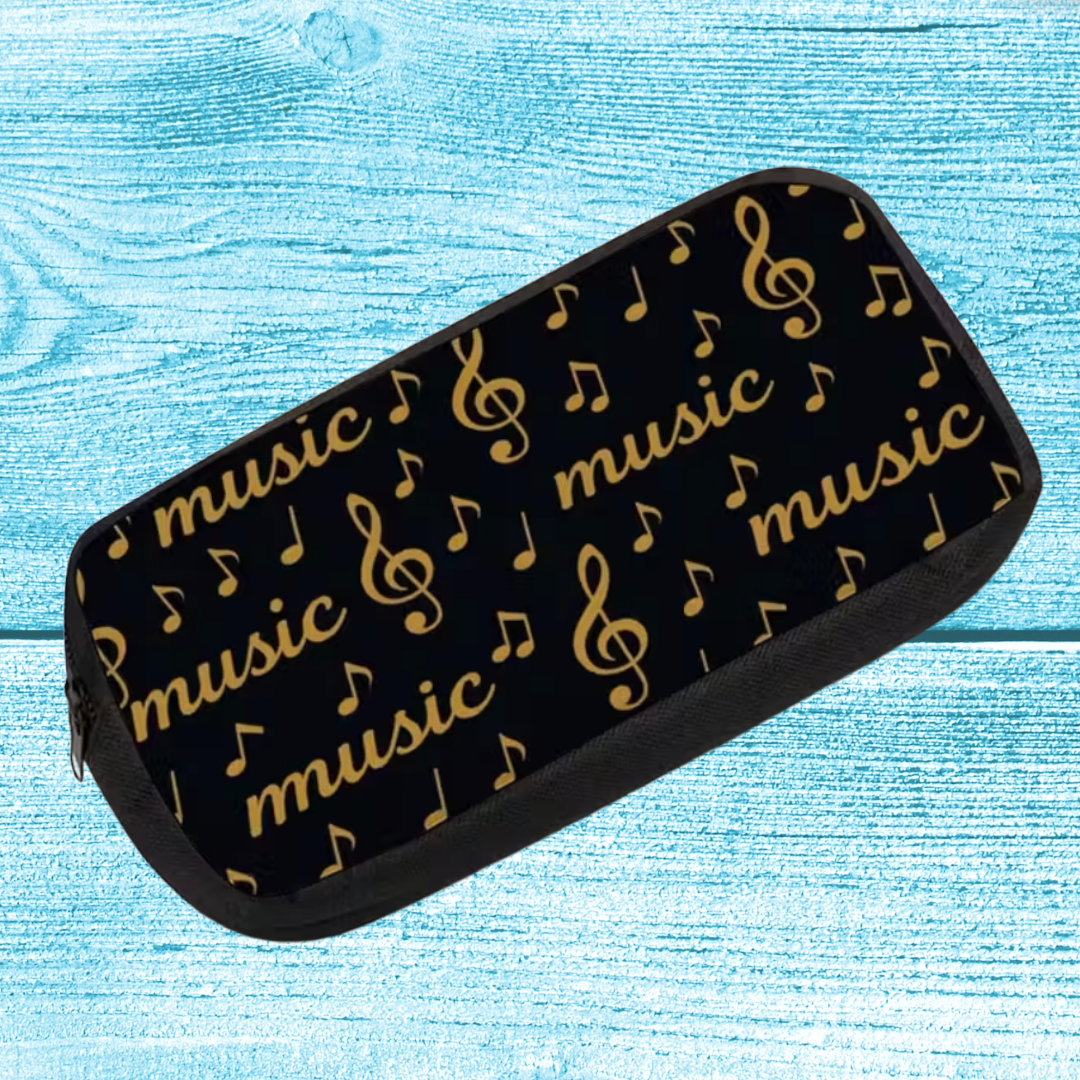 Gold and Black Music Bag/Pencil Case