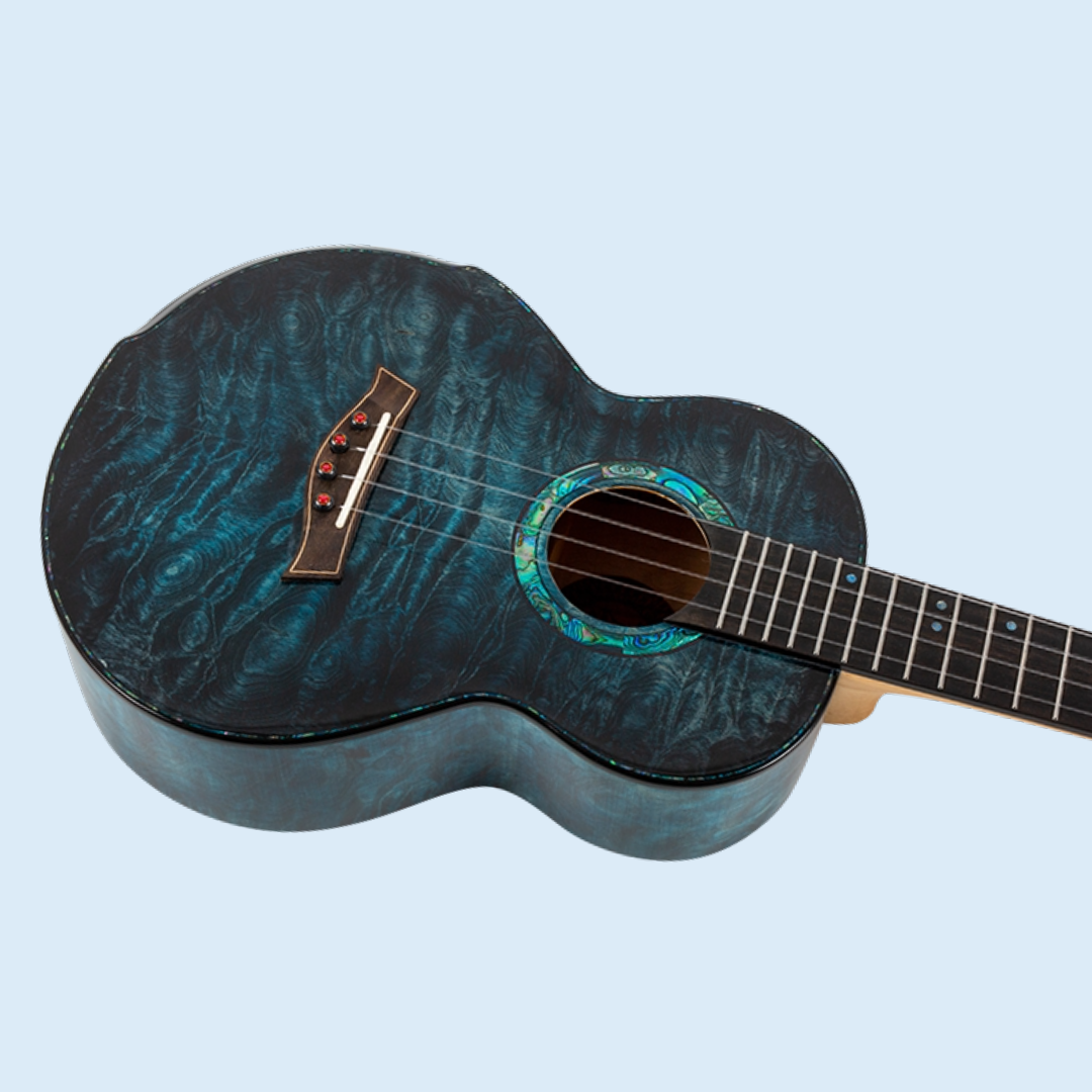Flight A10QM Aqua Blue 10th Anniversary Tenor Ukulele with Deluxe Padded Gig Bag