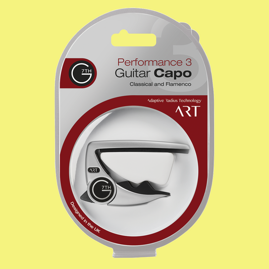 G7 Performance 3 Silver Classical and Wide Necked Guitar Capo