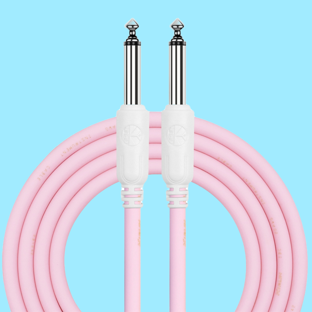 Pin Rose Instrument Kirlin Instrument Cable Rose Pink - 10ft (3 Metre) – Music2u.com.au