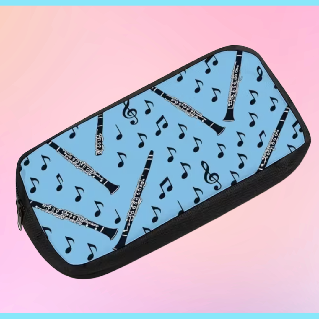 Light Blue Clarinet Music Bag/Pencil Case
