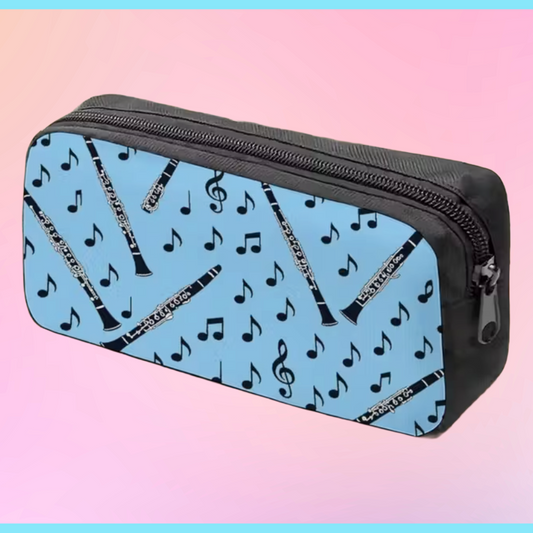 Light Blue Clarinet Music Bag/Pencil Case
