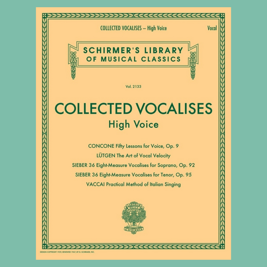 Collected Vocalises - High Voice Book