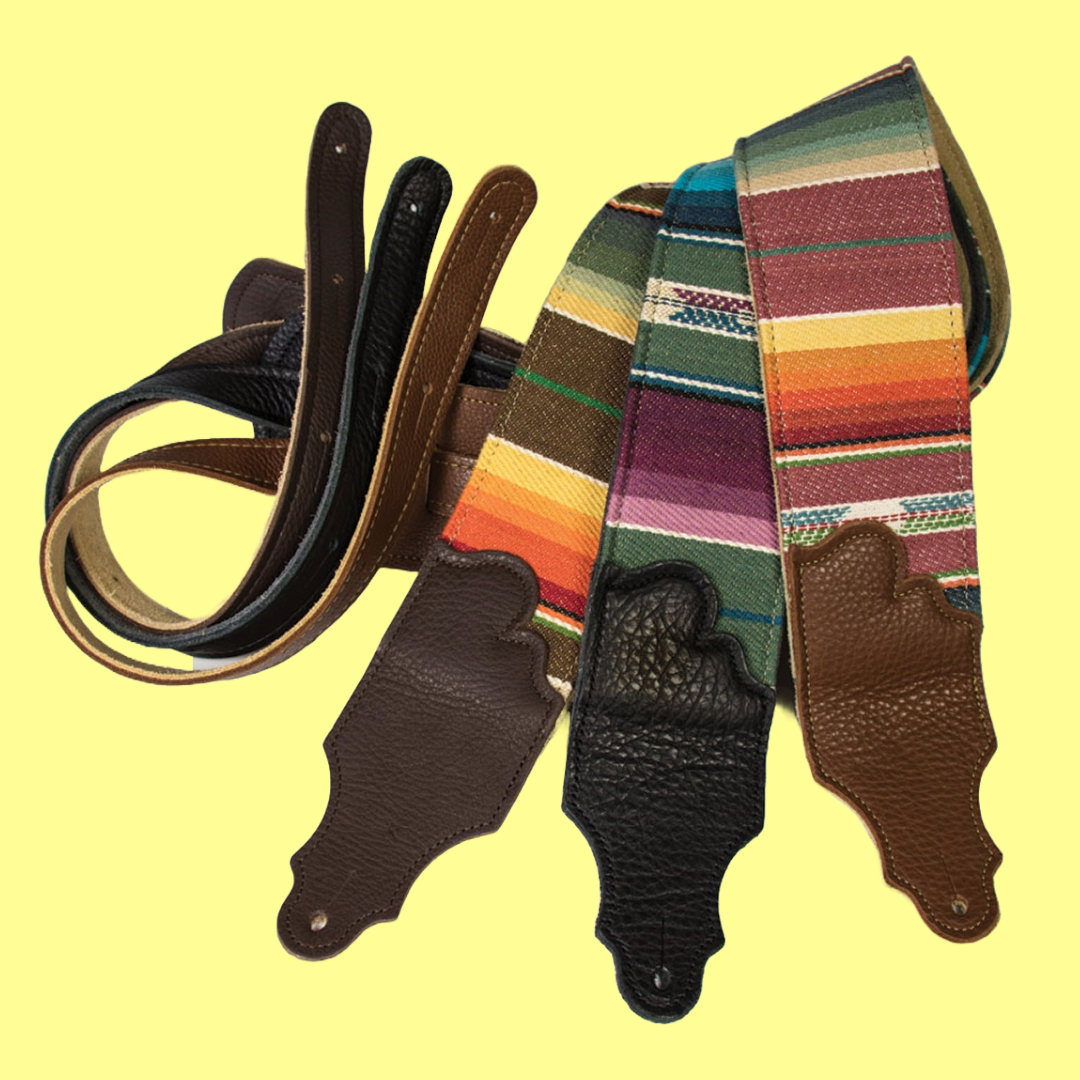 Franklin 3" Saddle Blanket Guitar Strap with Black Glove Leather Ends