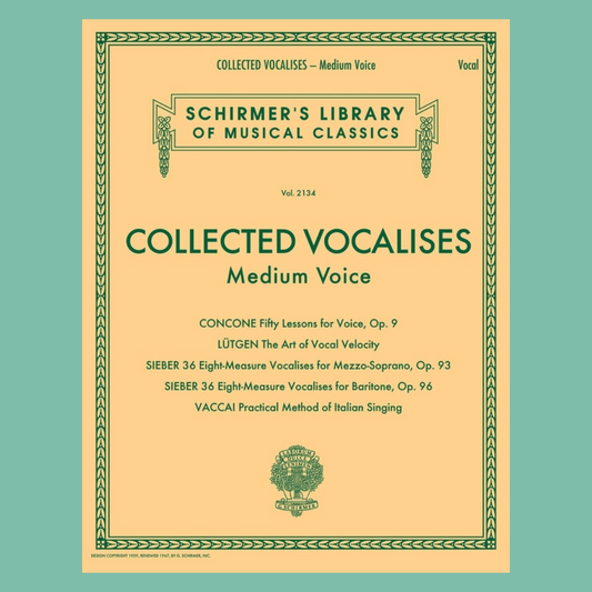 Collected Vocalises - Medium Voice Book