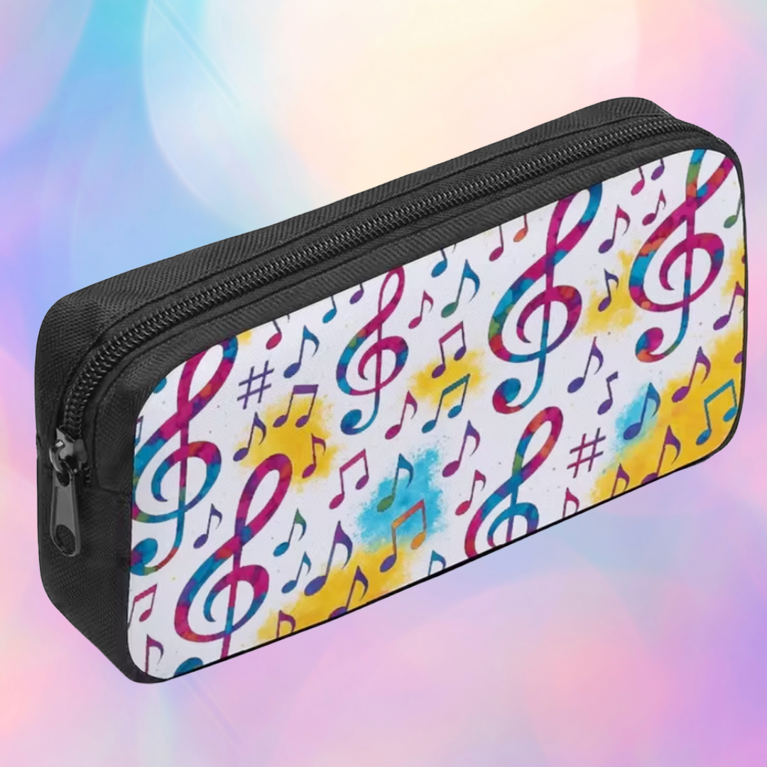 Colourful Treble Clef Music Bag/Pencil Case