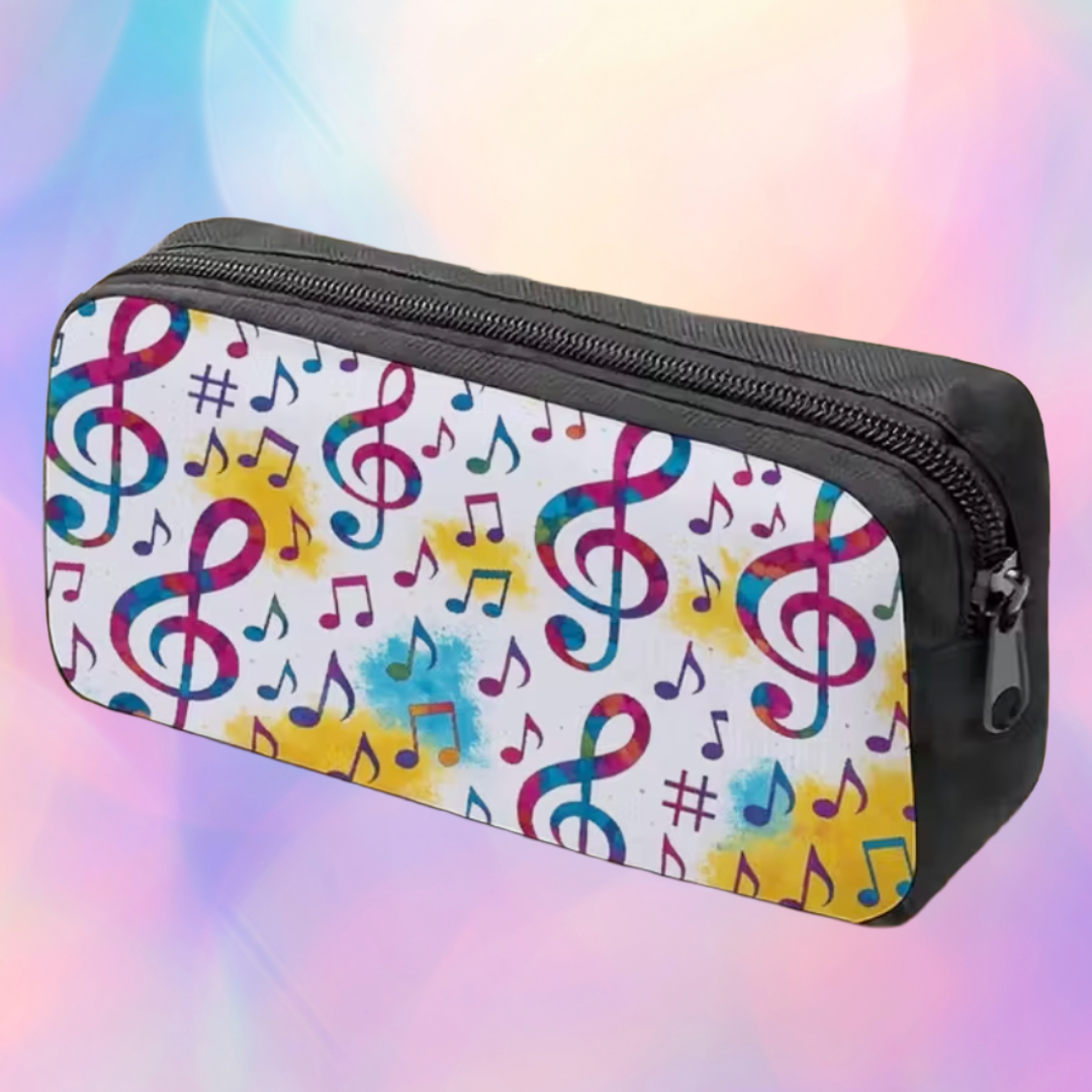 Colourful Treble Clef Music Bag/Pencil Case